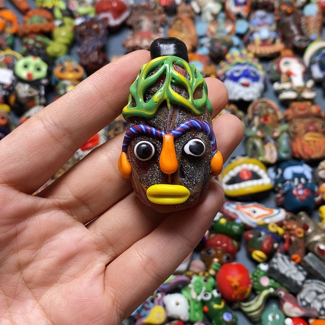 琉璃项链印度尼西亚橘鼻子