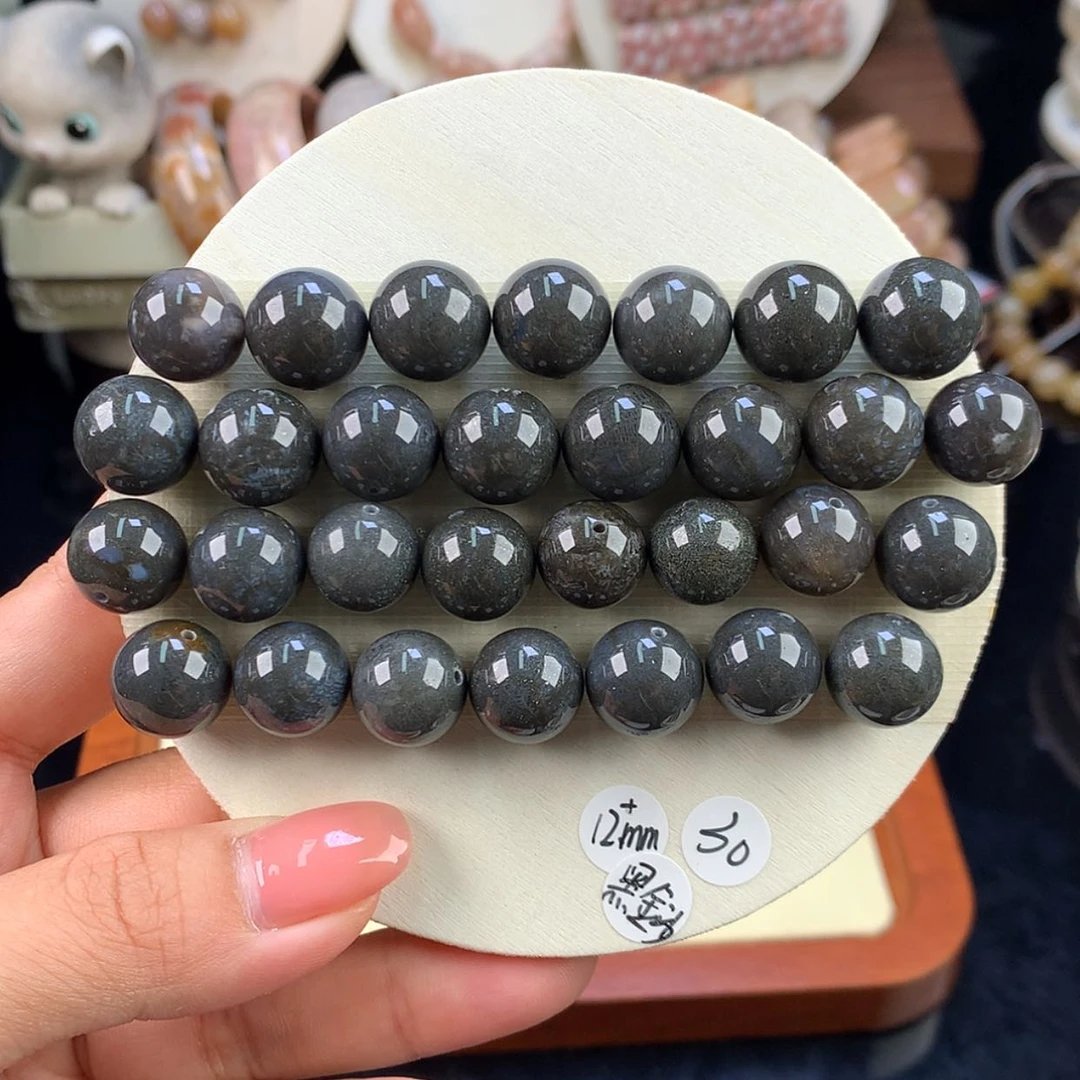 【闪购商品】硅化珊瑚（珊瑚玉）未镶嵌颈饰16号黑金沙单颗30米可挑