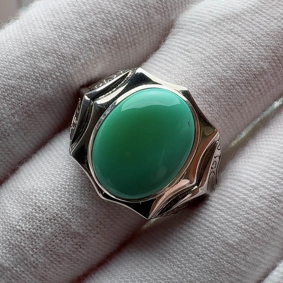 绿松石珠宝奇石银S925镶嵌