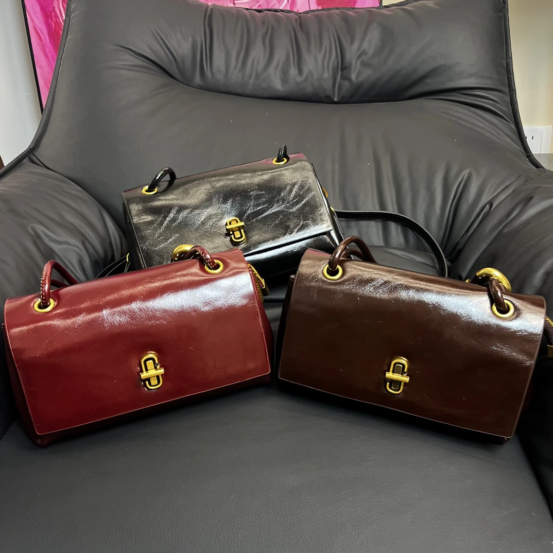 【小杜优选】精致大胃王秋冬软牛皮极简老钱风手提斜挎单肩包包女