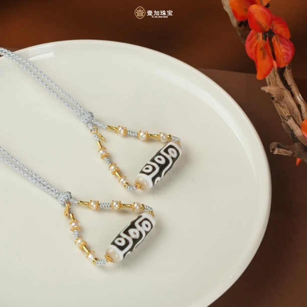 壹加师姐｜手工设计横版九y玛瑙项链多样性发一5858A