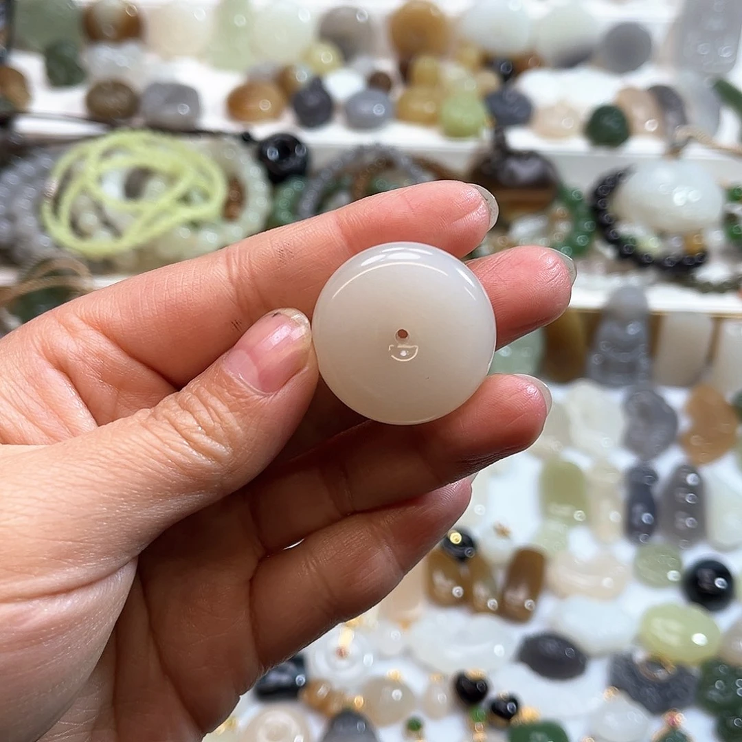 和田玉吊坠(不含链)银S925镶嵌7****1