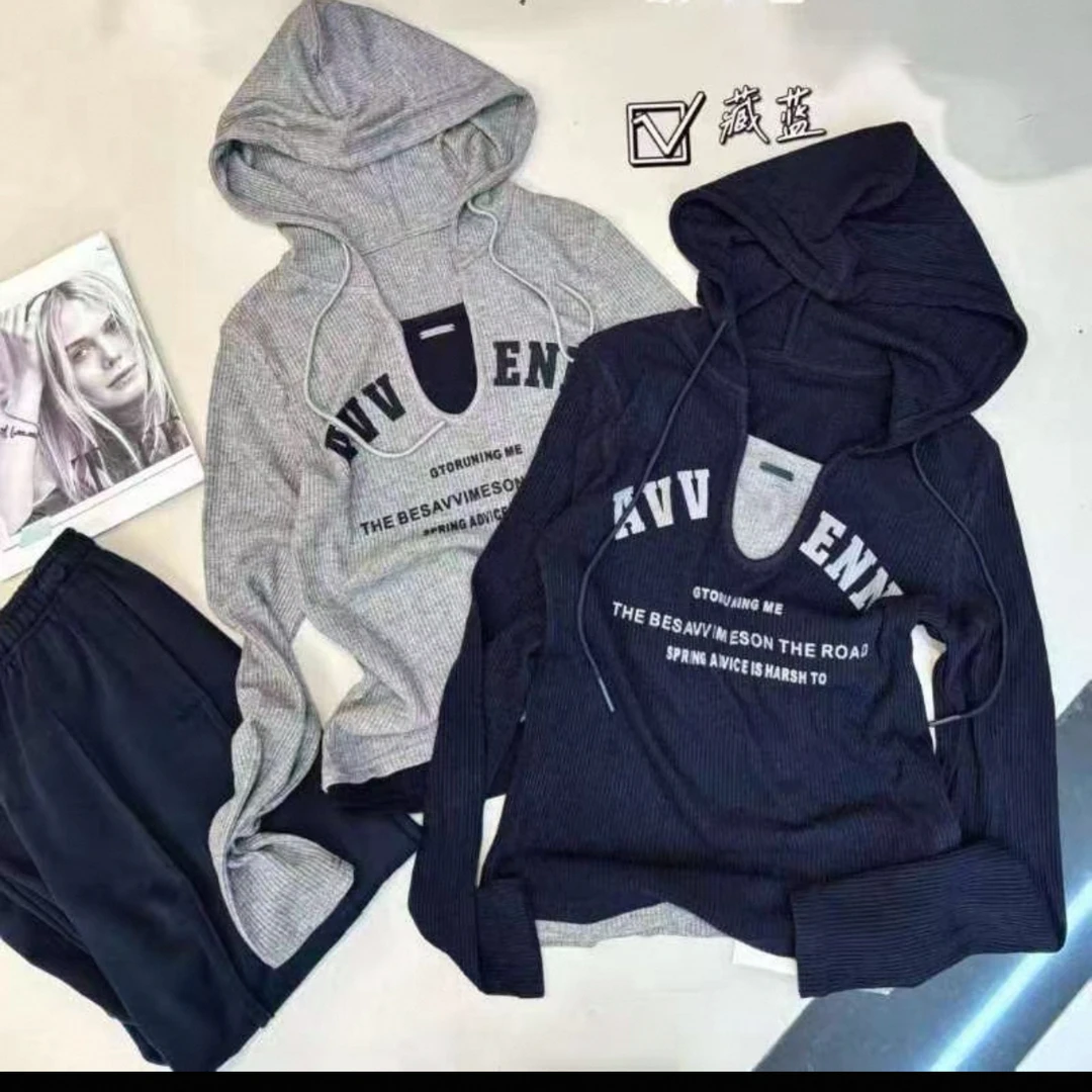 7.欧洲站字母T恤帽衫25858款衣长约64