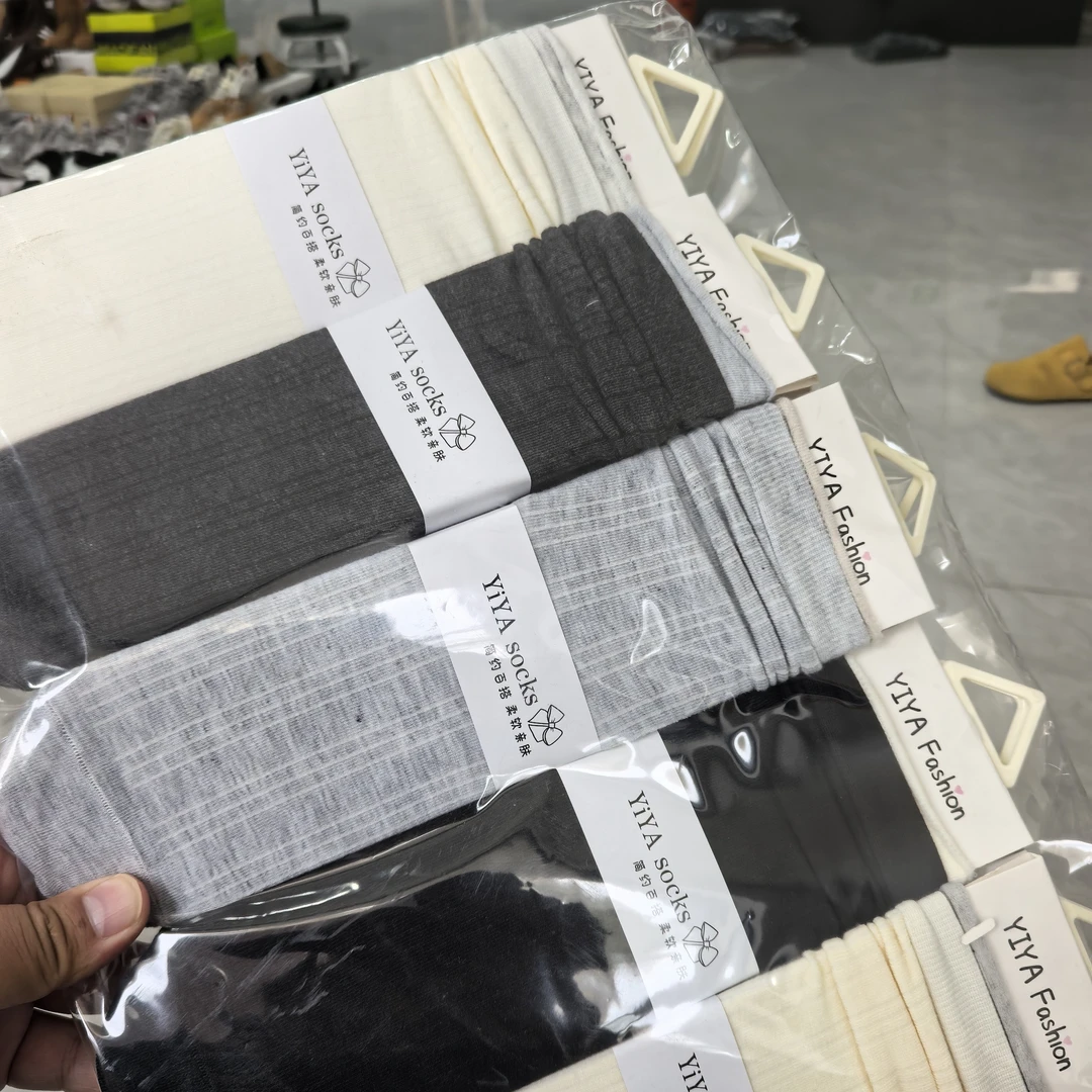（欣姐臻选）秋冬新款女袜中筒袜无骨韩系堆堆袜