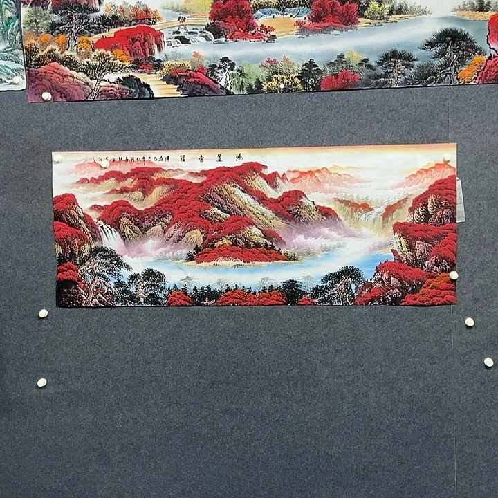 事***其国画小六尺山水一副