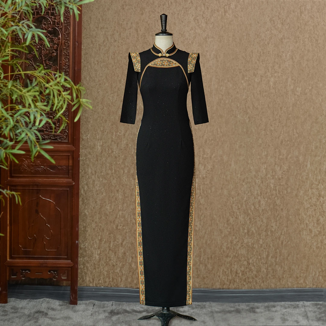 【姚君老师粉丝专属】木柠心薇旗袍日常走秀气质中式修身款