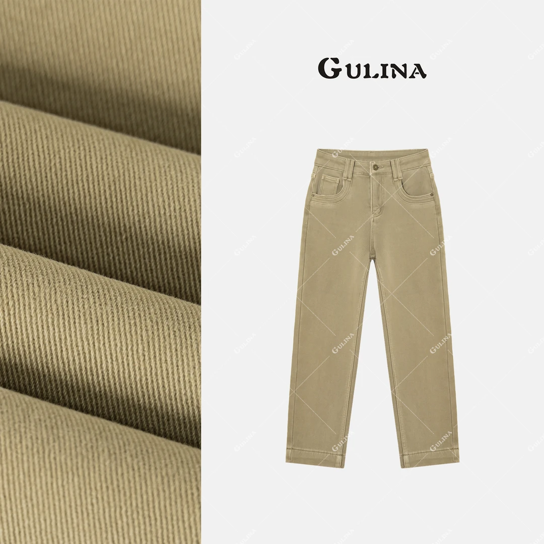 GULINA/娜姐欧货新款时尚经典时尚百搭带腰带休闲裤88446