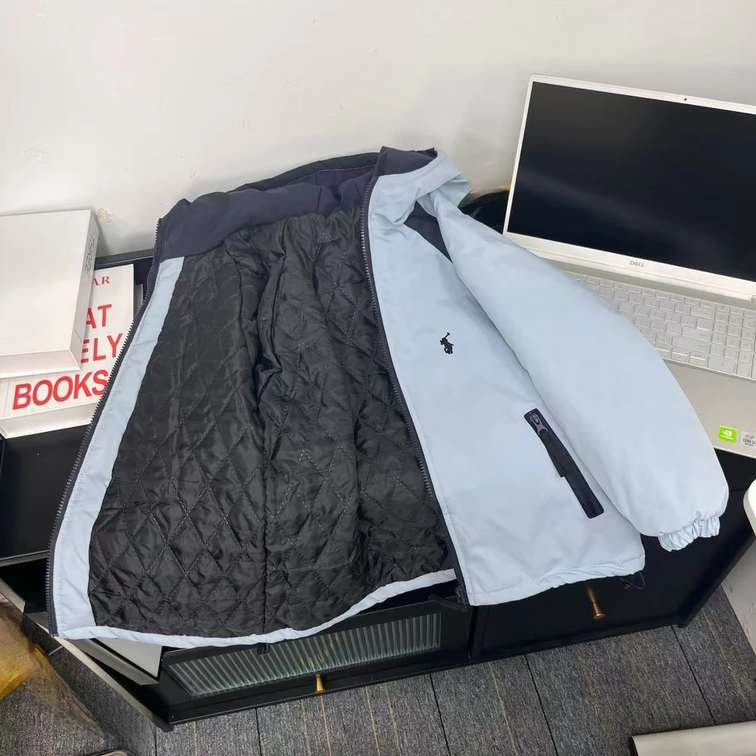 【湖蓝夹棉外套】男童秋冬款加棉加厚棉袄洋气休闲保暖连帽儿童时尚