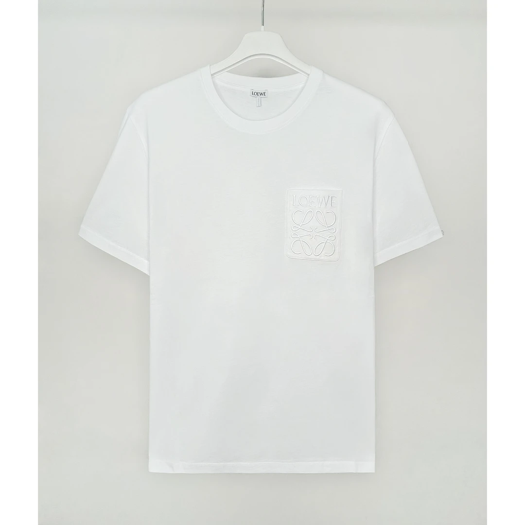未使用 LOEWE/罗意威 25秋冬TY胸口字母Logo刺绣 短袖T恤22XBC