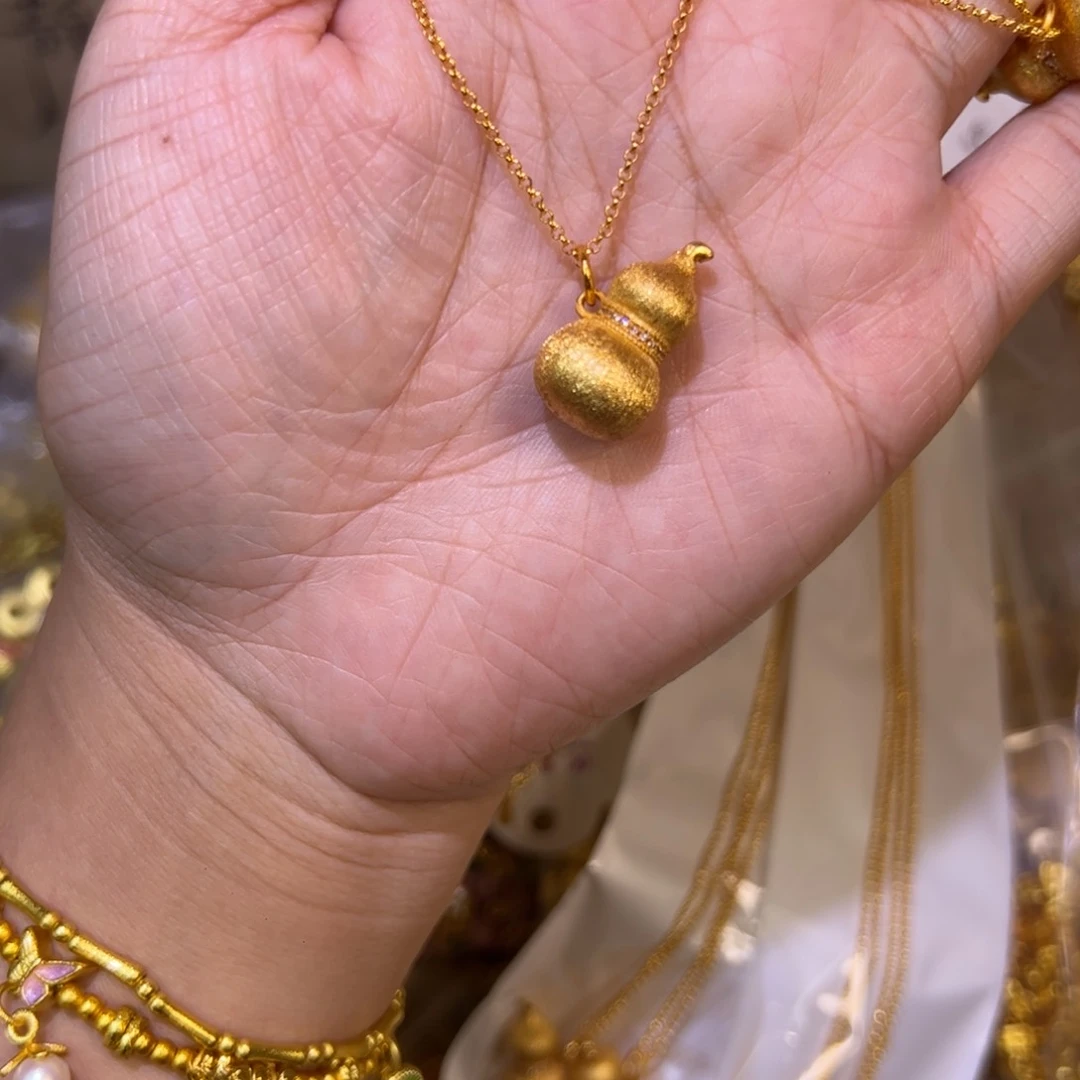 合金拉丝葫芦项链1套