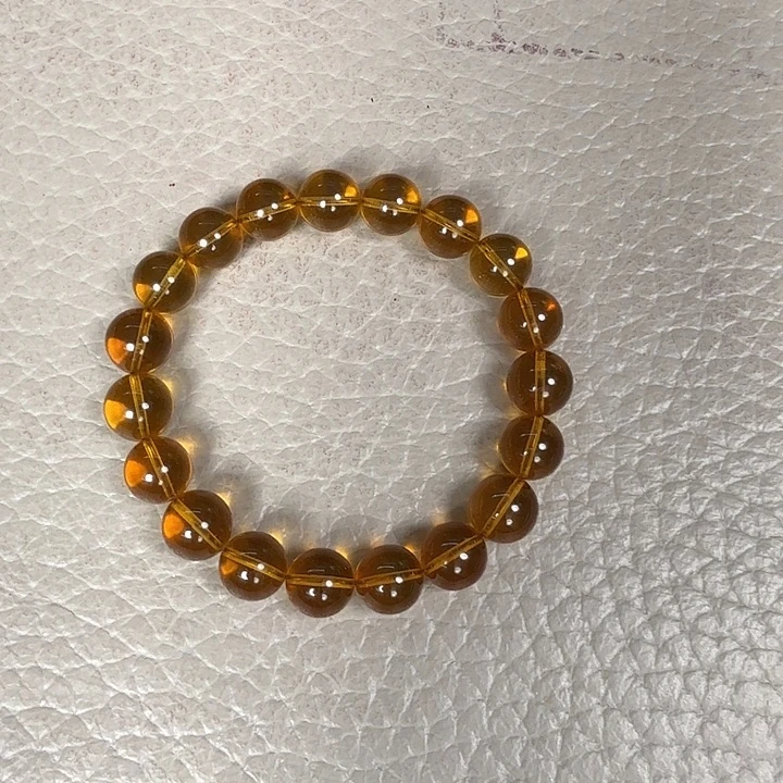 琥珀未镶嵌手链红茶1.1单圈