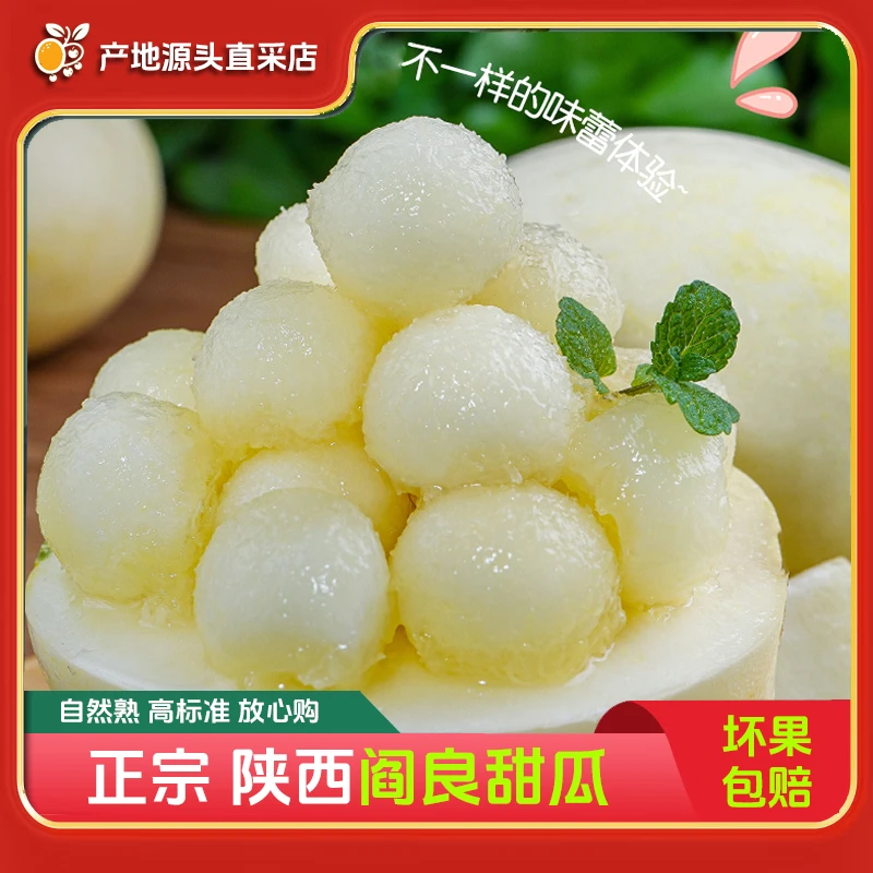 京世泽 陕西阎良小籽甜瓜 当季新鲜水果香瓜蜜瓜现摘