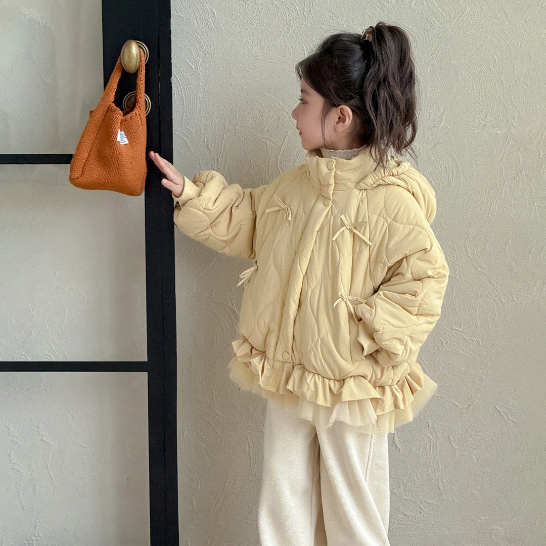 Z0027女童外套秋冬款2025新洋气女宝宝冬季夹棉棉袄儿童冬装棉服