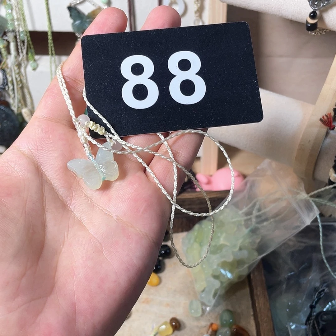 蛇纹石玉合金颈饰