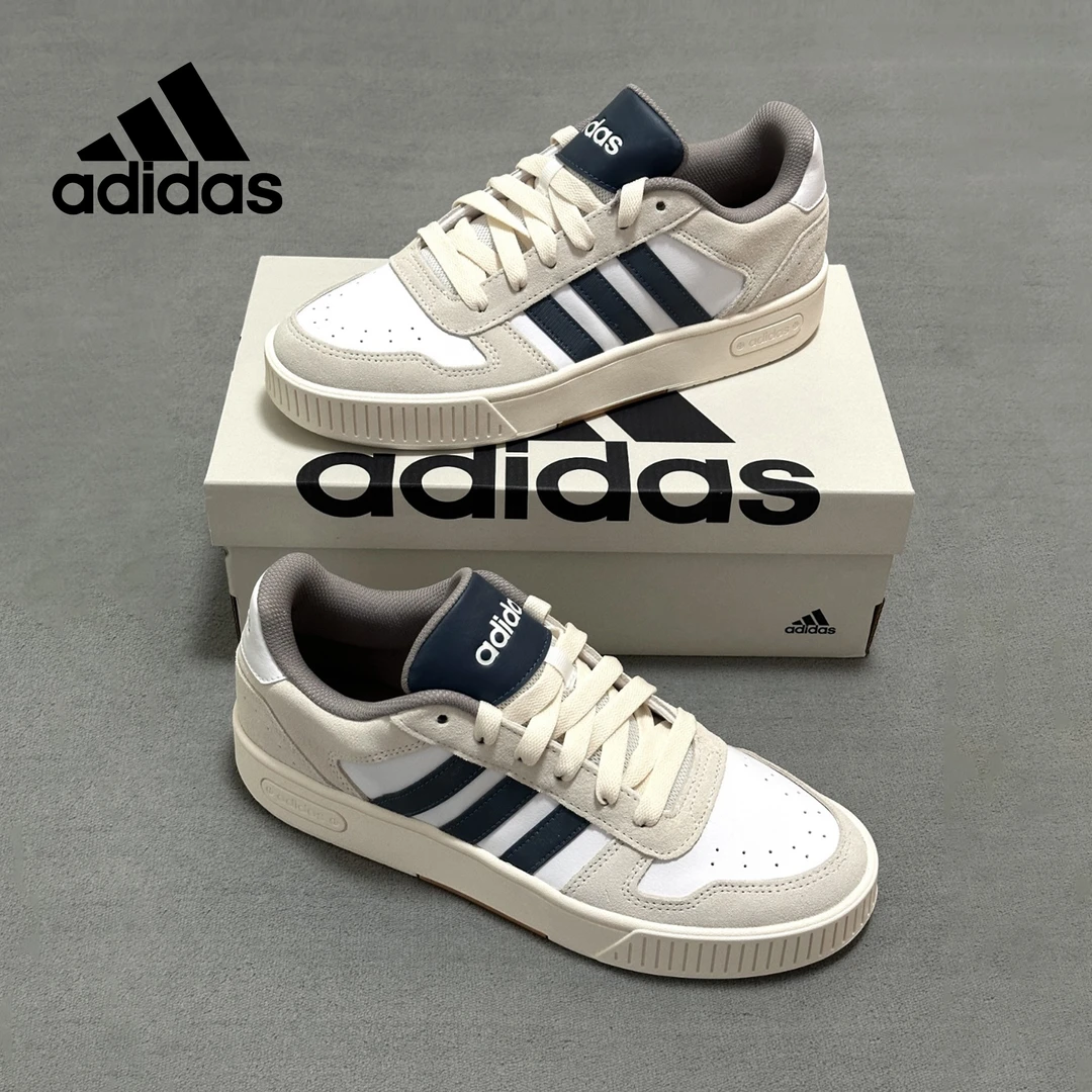阿迪达斯男女鞋冬季新款低帮板鞋情侣复古透气耐磨小白鞋JH8812
