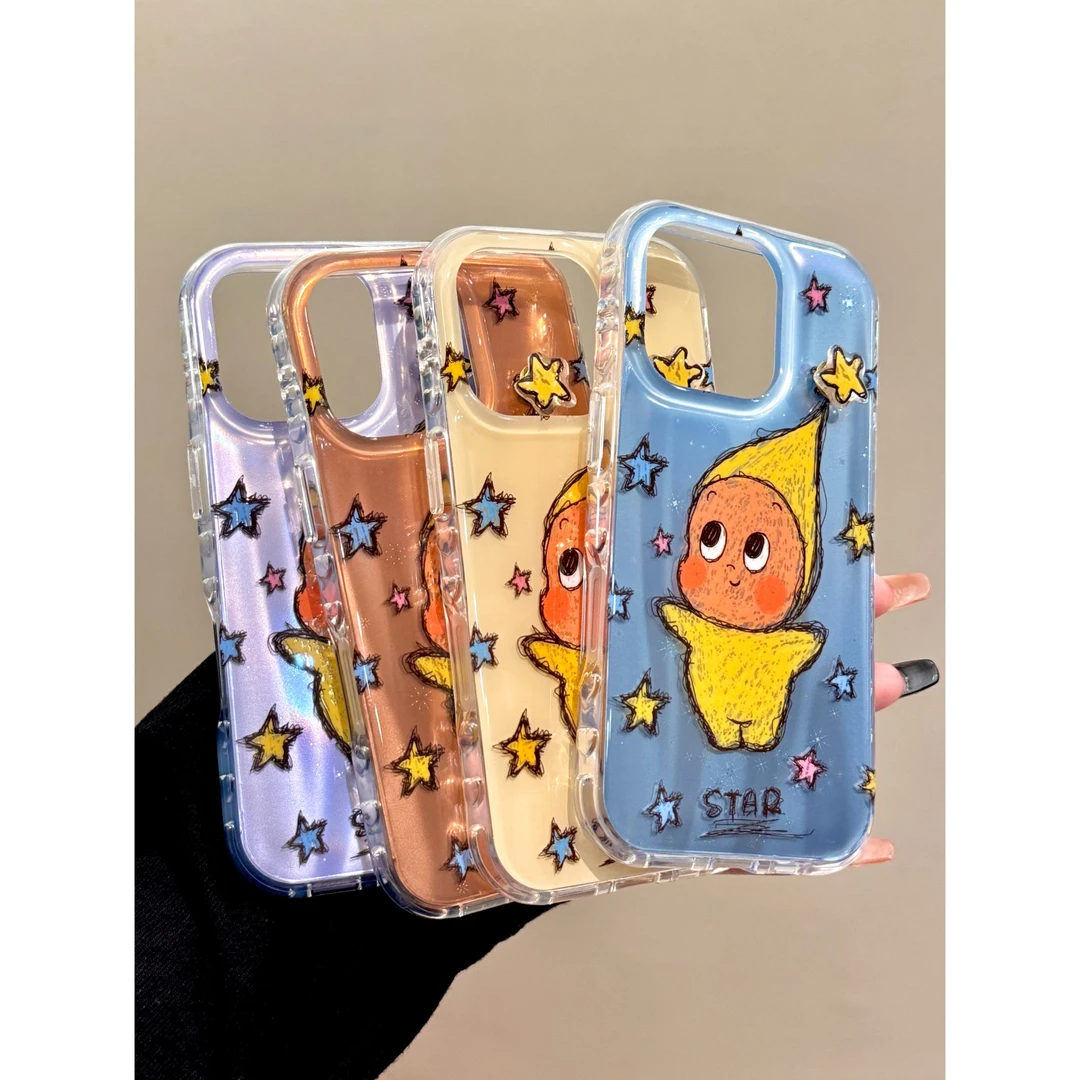 适用苹果iphone16/17promax简约可爱16pro创意链条15卡通14手机壳