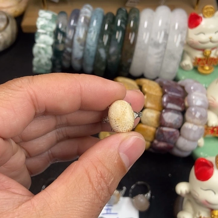 未镶嵌手链硅化珊瑚（珊瑚玉）