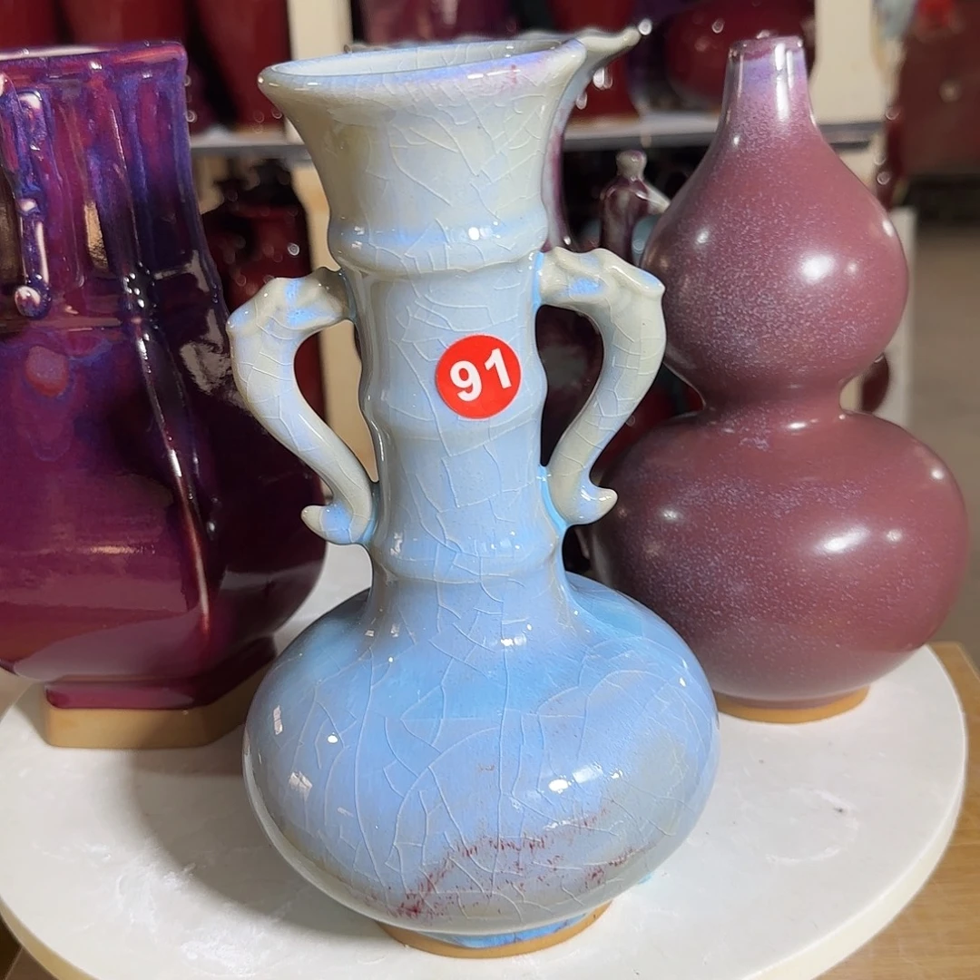 陶摆件郑家钧窑摆件微