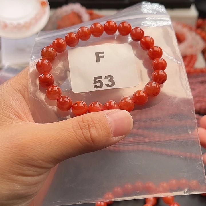 南红玛瑙未镶嵌多样性发货默认微瑕称重8mm