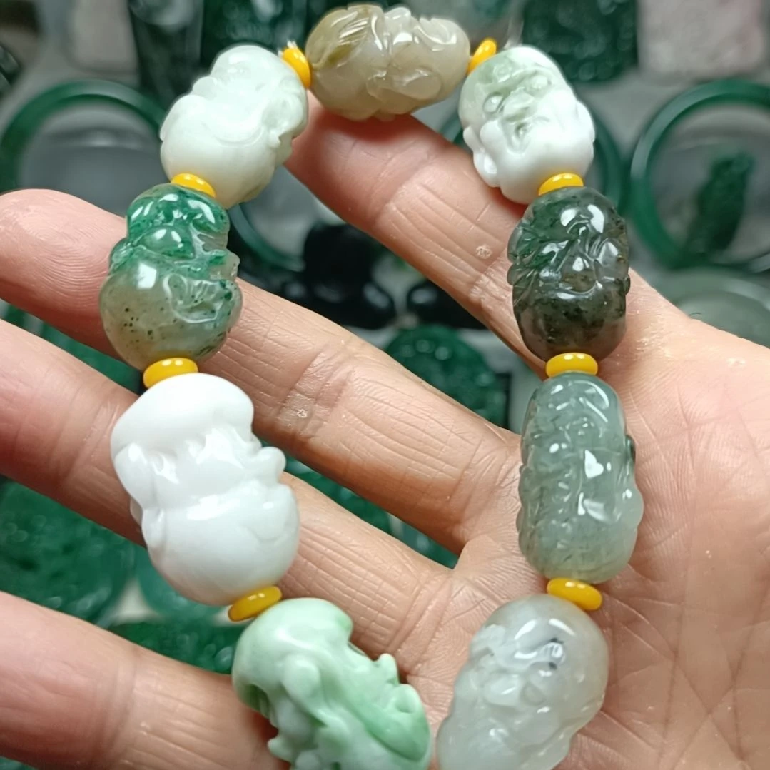 南***伍独山玉未镶嵌手链