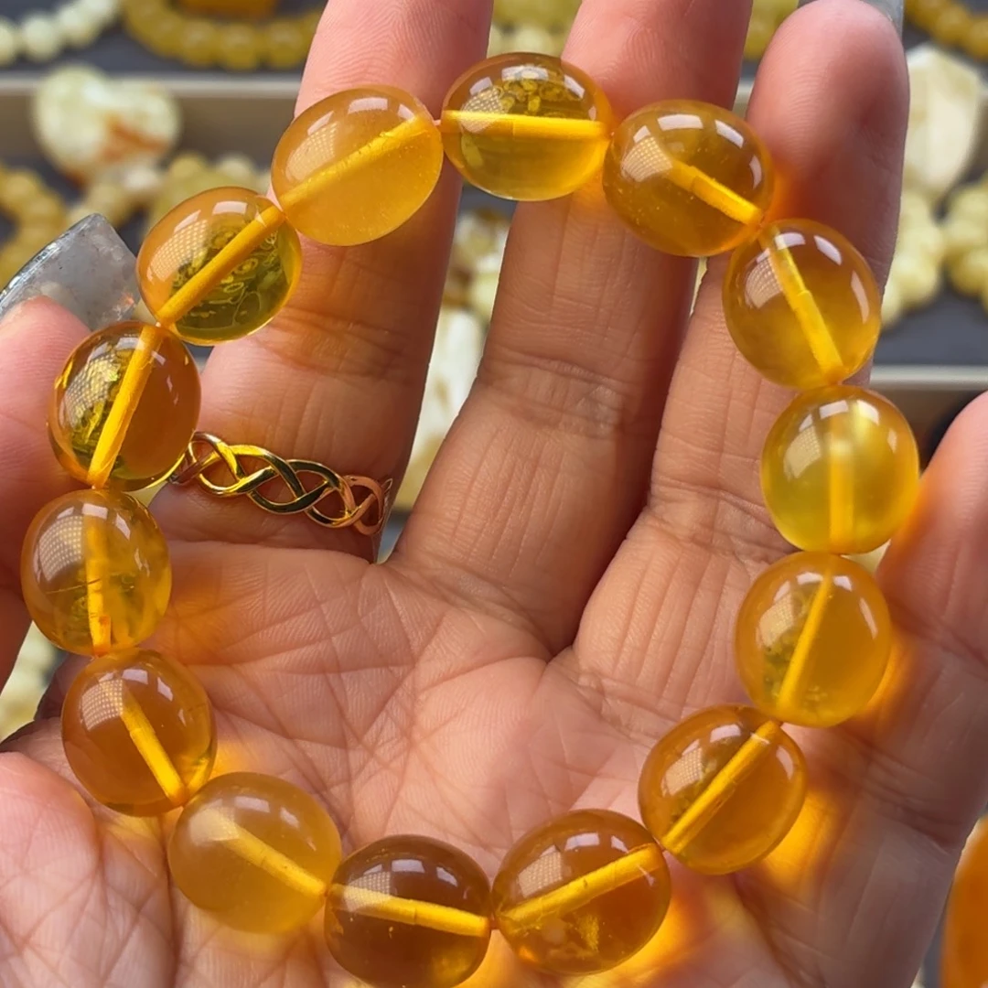 未镶嵌琥珀裸石手串