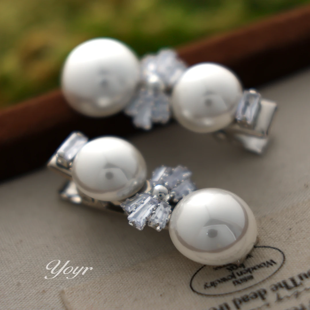 YOYR韩国锆钻珠珠发卡2025新款刘海发卡