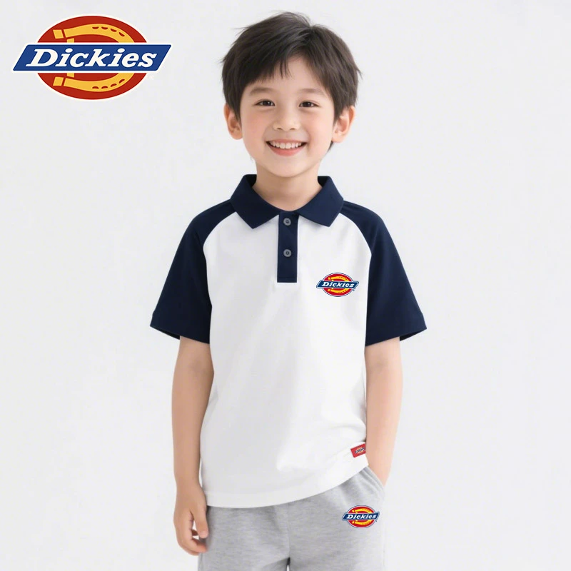 Dickies童装男童短袖t恤小童夏季休闲Polo衫帅气薄款儿童夏装体恤