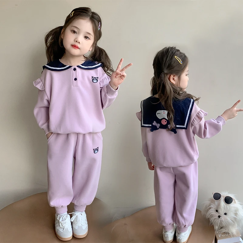 女童库洛米套装洋气儿童外套春秋季新款女宝宝休闲两件套小女孩潮