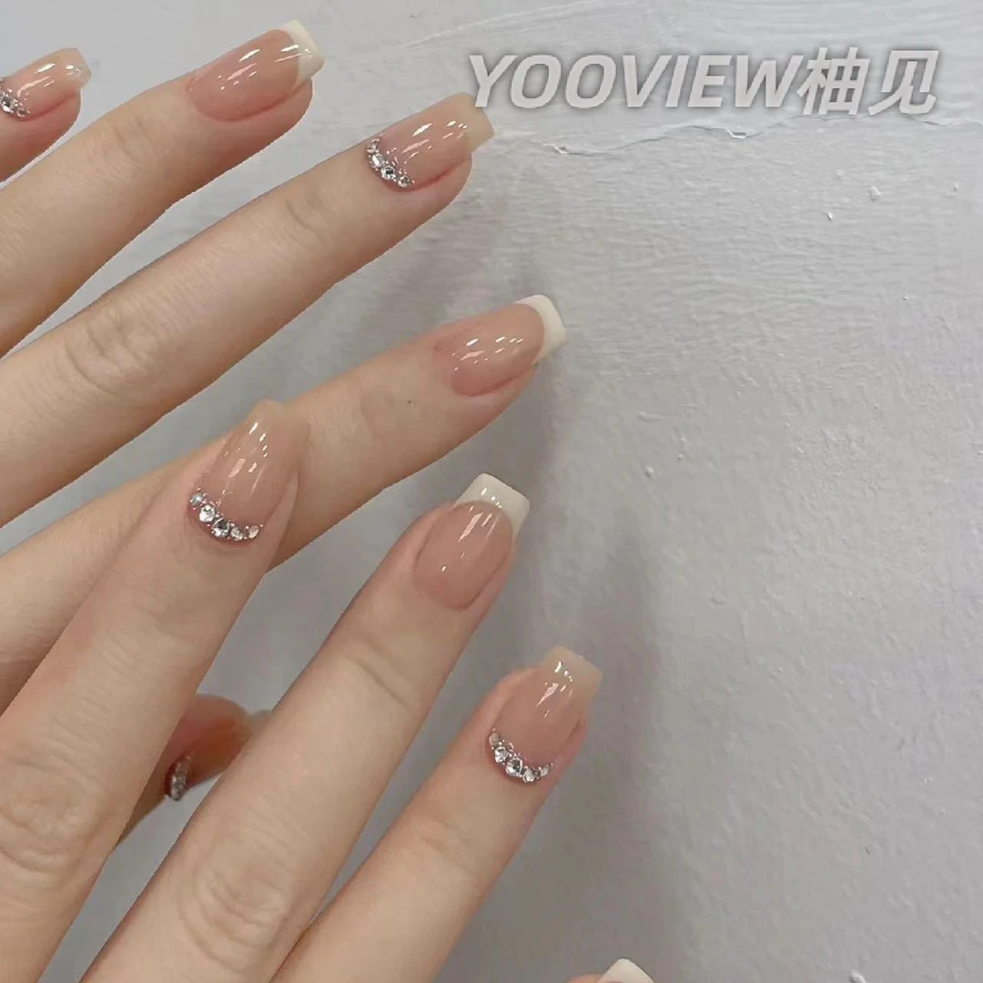 高级感穿戴甲纯手工光疗穿戴甲极简主义穿戴甲成品重复使用美甲