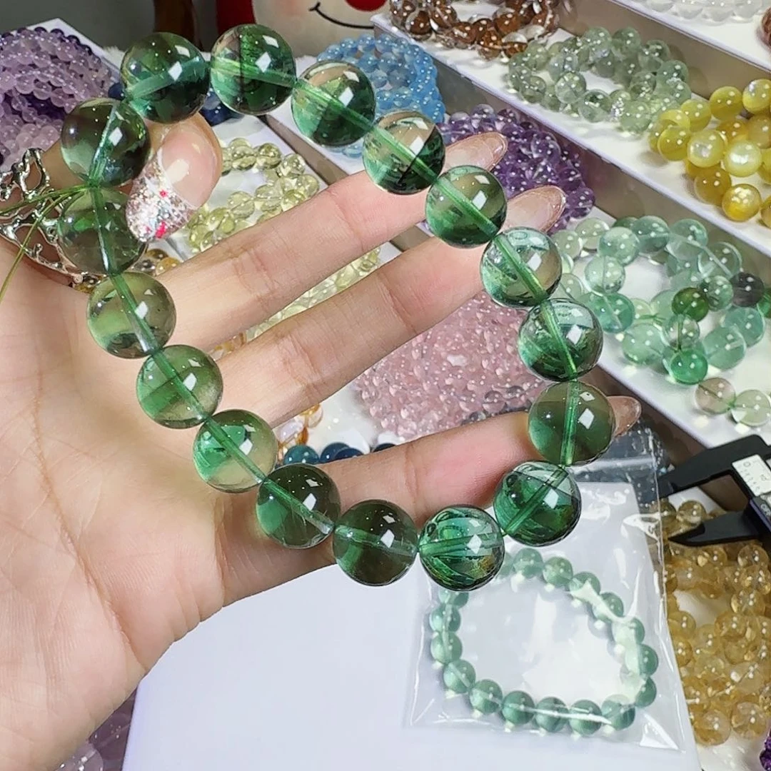 水晶手链未镶嵌憨**7绿莹石12