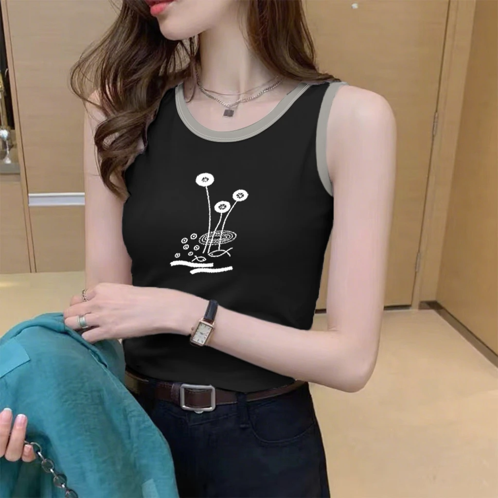纯棉吊带背心夏季无袖内搭修身显瘦百搭设计感小众外穿打底上衣女
