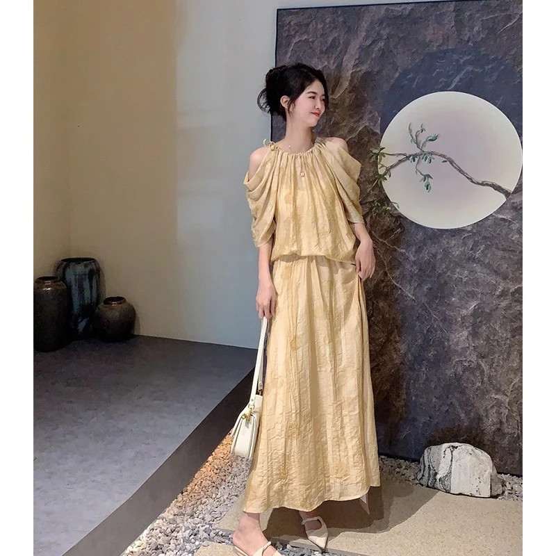 夏季显瘦高级感轻熟小个子套装女网红减龄小香风上衣半身裙两件套