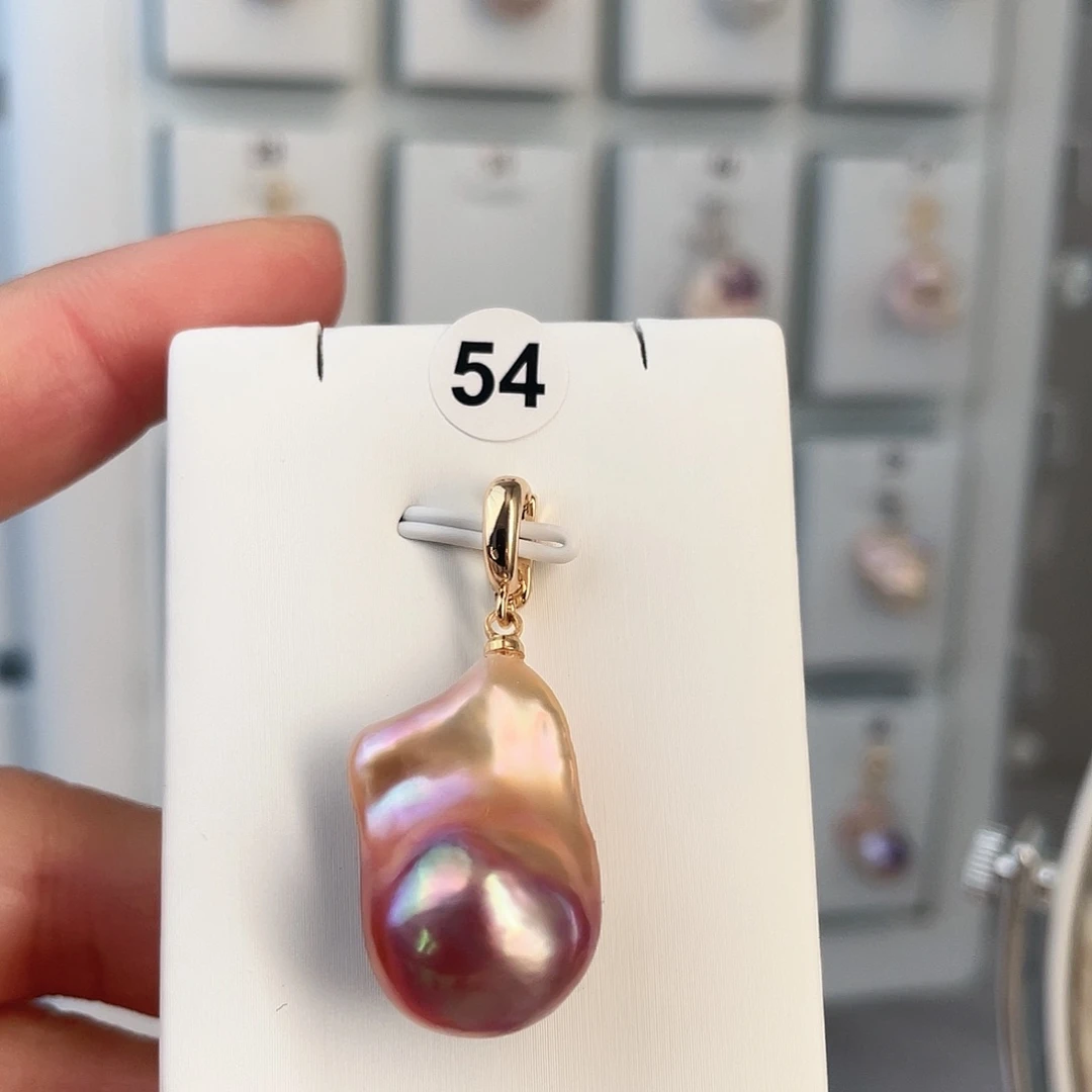 淡水珍珠天然珍珠巴洛克银S925镶嵌特*狸