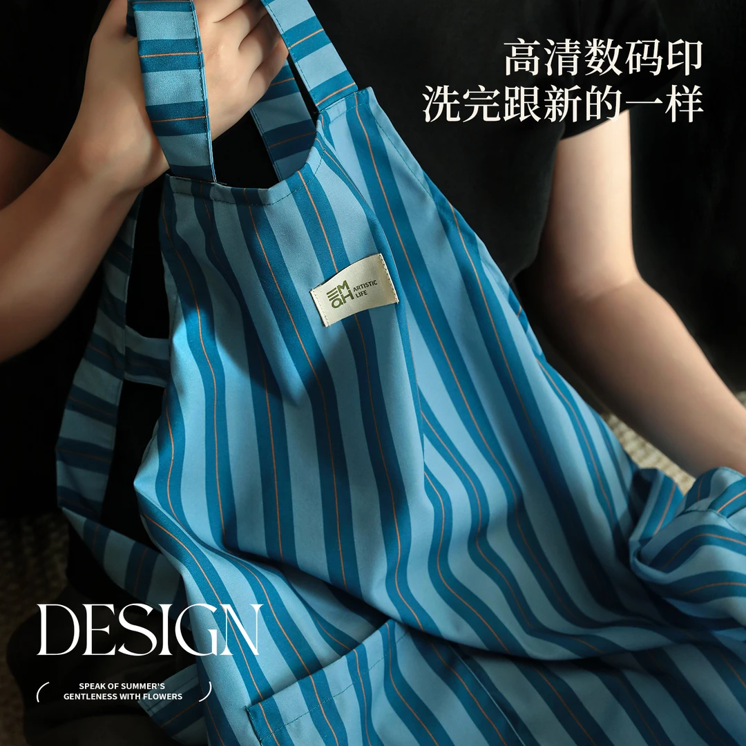 三木青禾围裙厨房家用2025新款防泼水油做饭高级感年轻款上班专用