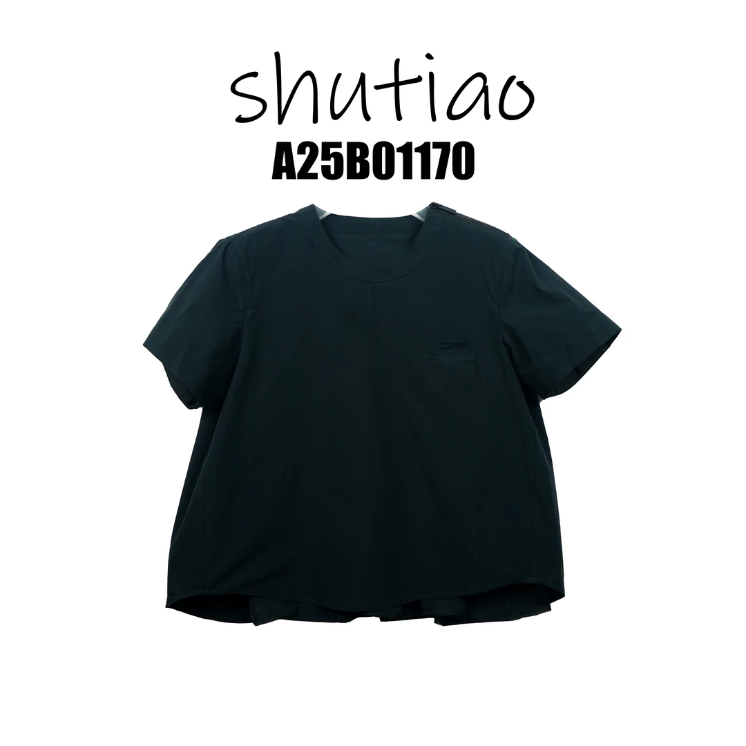 【SHUTIAO】2025春夏：新款小众设计款T恤A25B01170