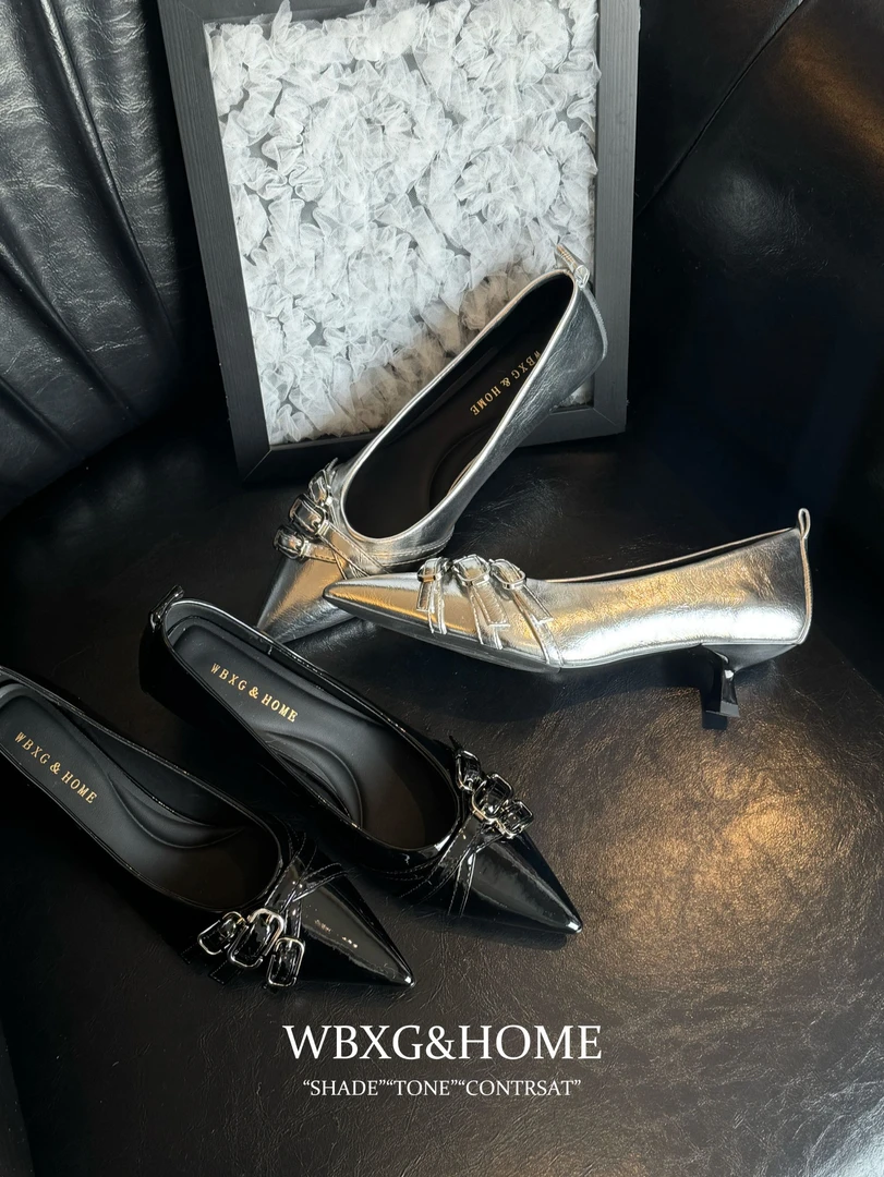 【已售罄】【25SS/早春系列】miu25秀场欧美时尚轻奢高智感高跟鞋女