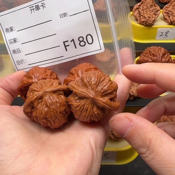 一***钱吊坠文玩核桃聚宝盆34野狼36
