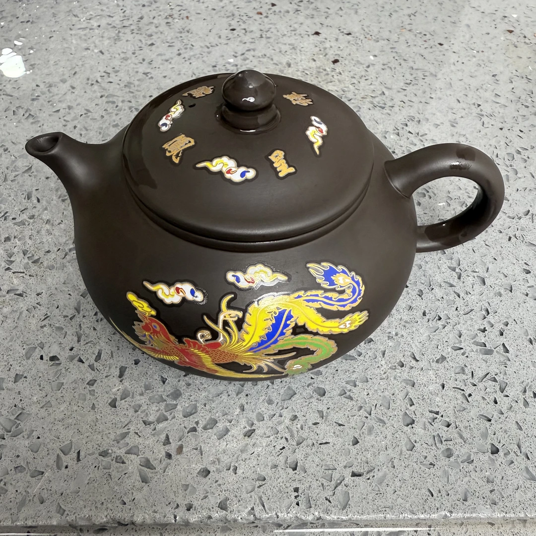 深井老紫泥寒江家用变色壶F1