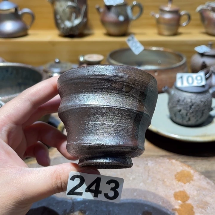 手工制作柴烧茶杯243