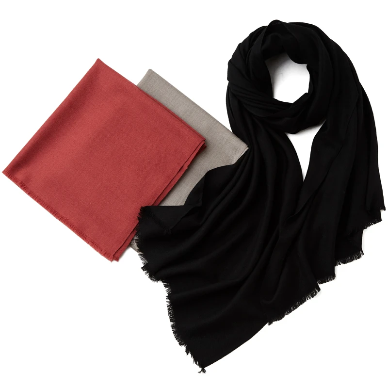 清仓特惠！春秋夏精纺纯羊毛100支斜纹加密重磅空调房披肩保暖围巾