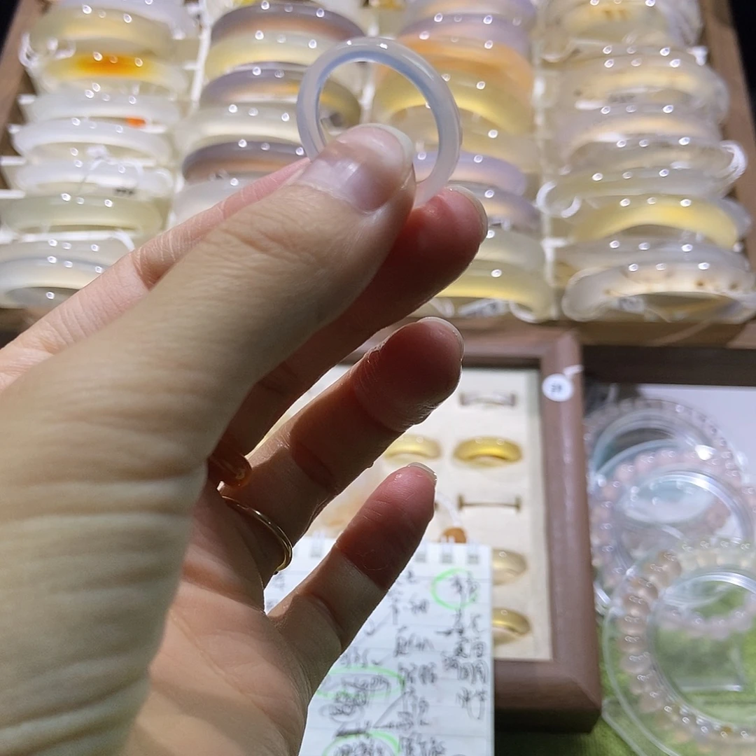 雯***菌玛瑙/玉髓合金手镯