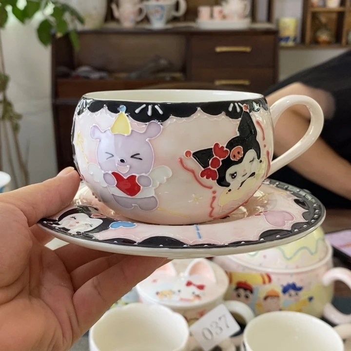 *****瓷片绣球景德镇釉下彩手绘