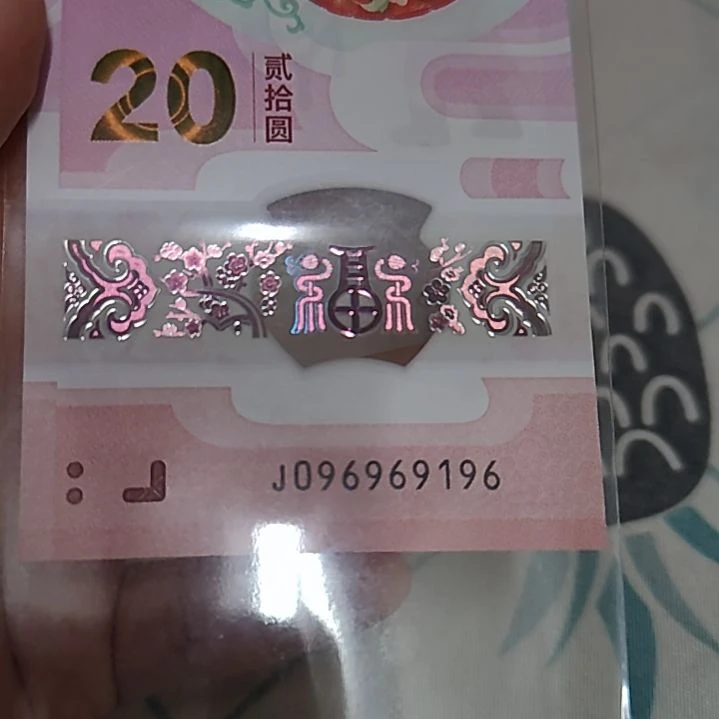 塑料晚*疯096969196蛇年纪念钞0196组合倒置号