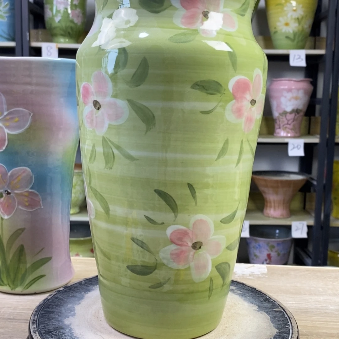 景德镇手工手绘陶瓷花盆
