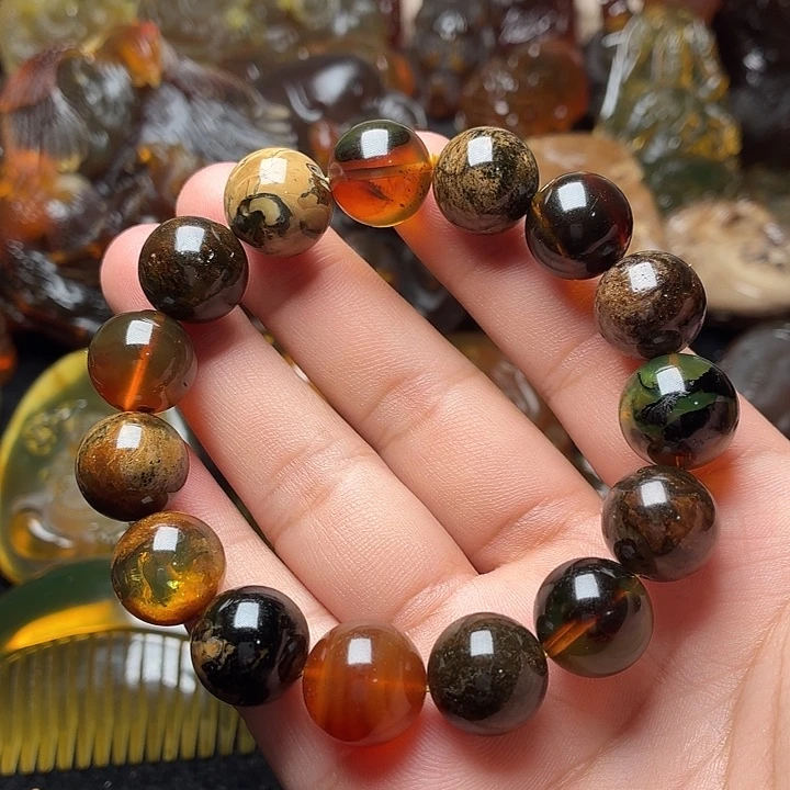 琥珀未镶嵌颈饰14➕多宝77