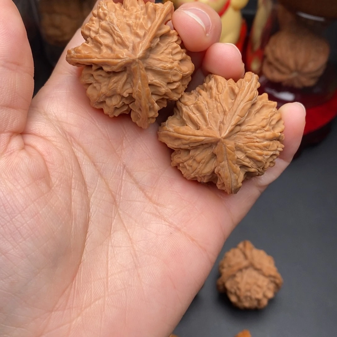 福利文玩核桃盘山三棱全品38