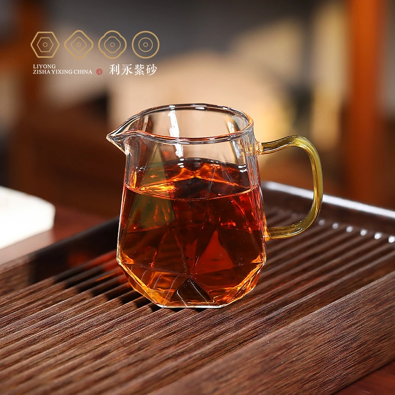 【百年利永璀璨公道杯】高档新款玻璃高硼硅加厚分茶器耐热340ml