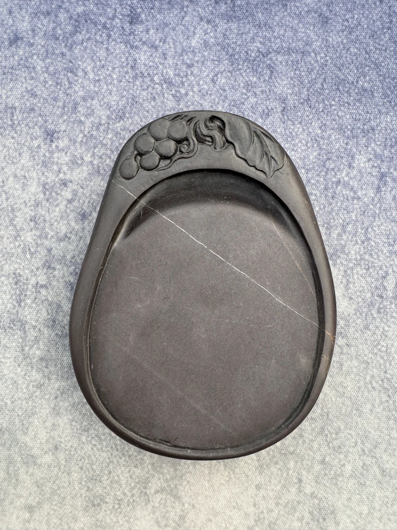 天然原石文房四宝端砚老坑金银线送礼手工雕刻