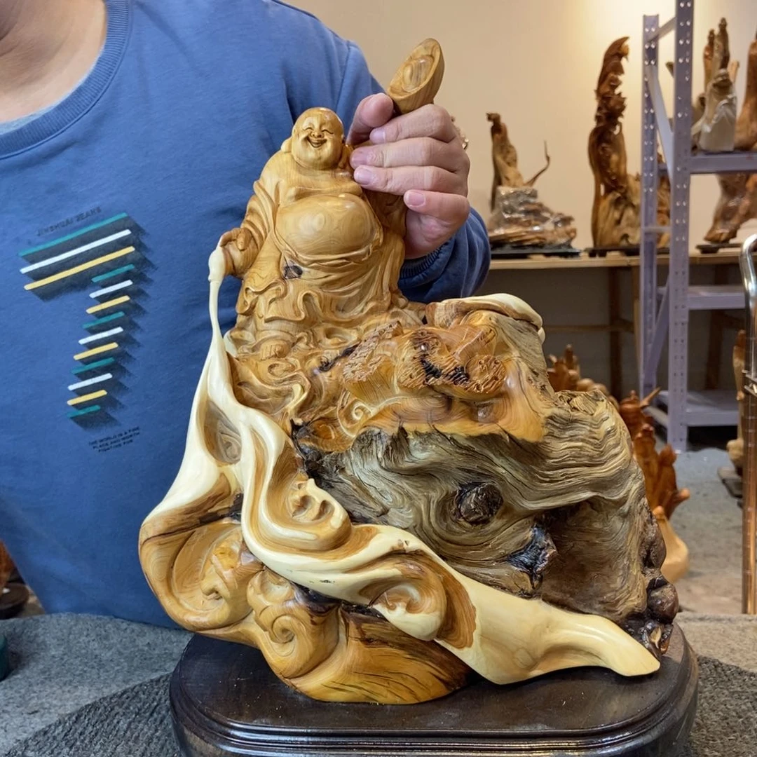 柏木（崖柏）自**在太行崖柏根雕摆件