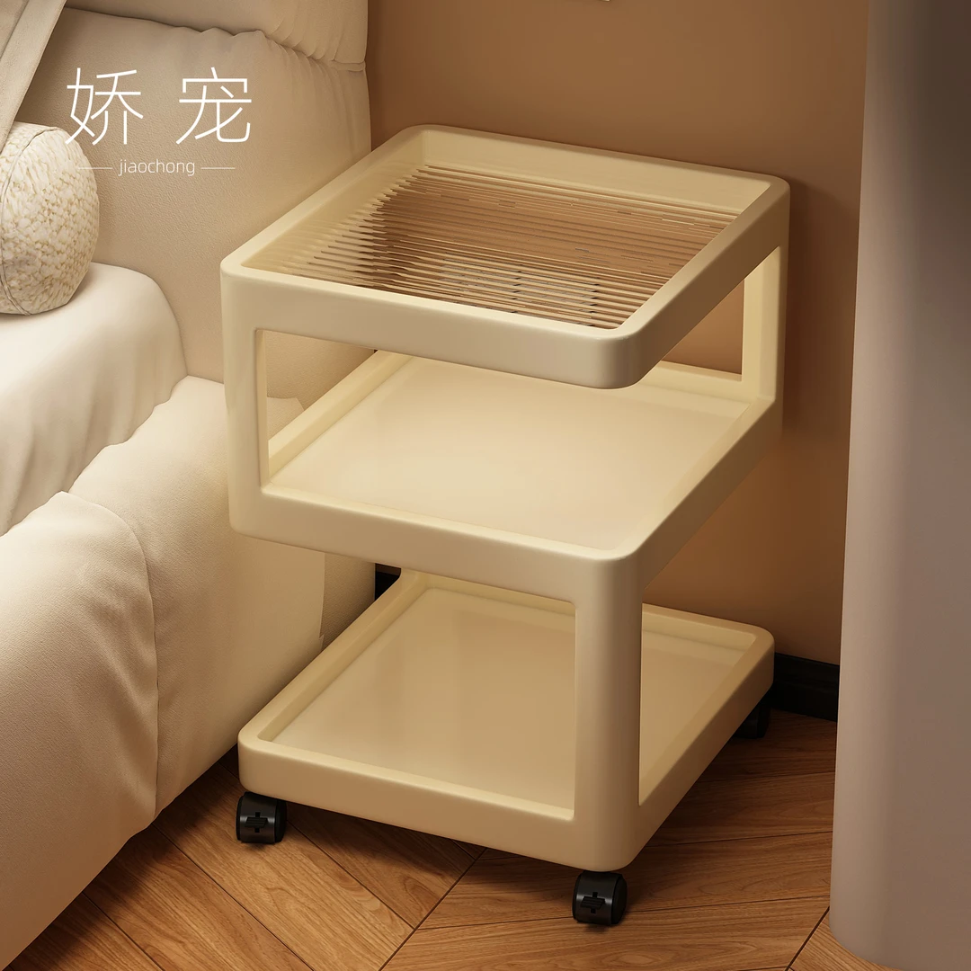 床头柜卧室家用简易可移动小型收纳柜子2025新款爆款轻奢移动推车